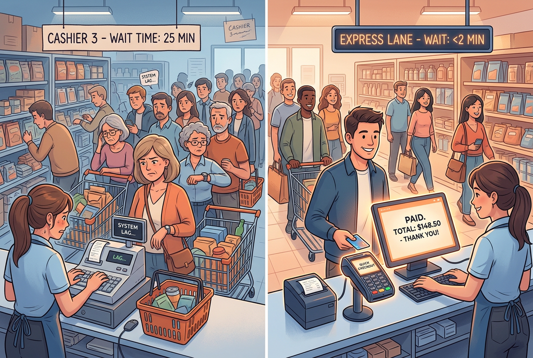 Long cashier lines when your store is busy? Consider evaluating your POS system.