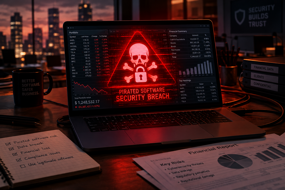 Pirated Software Installed on Finance Laptop? Company Data Could Be at Risk