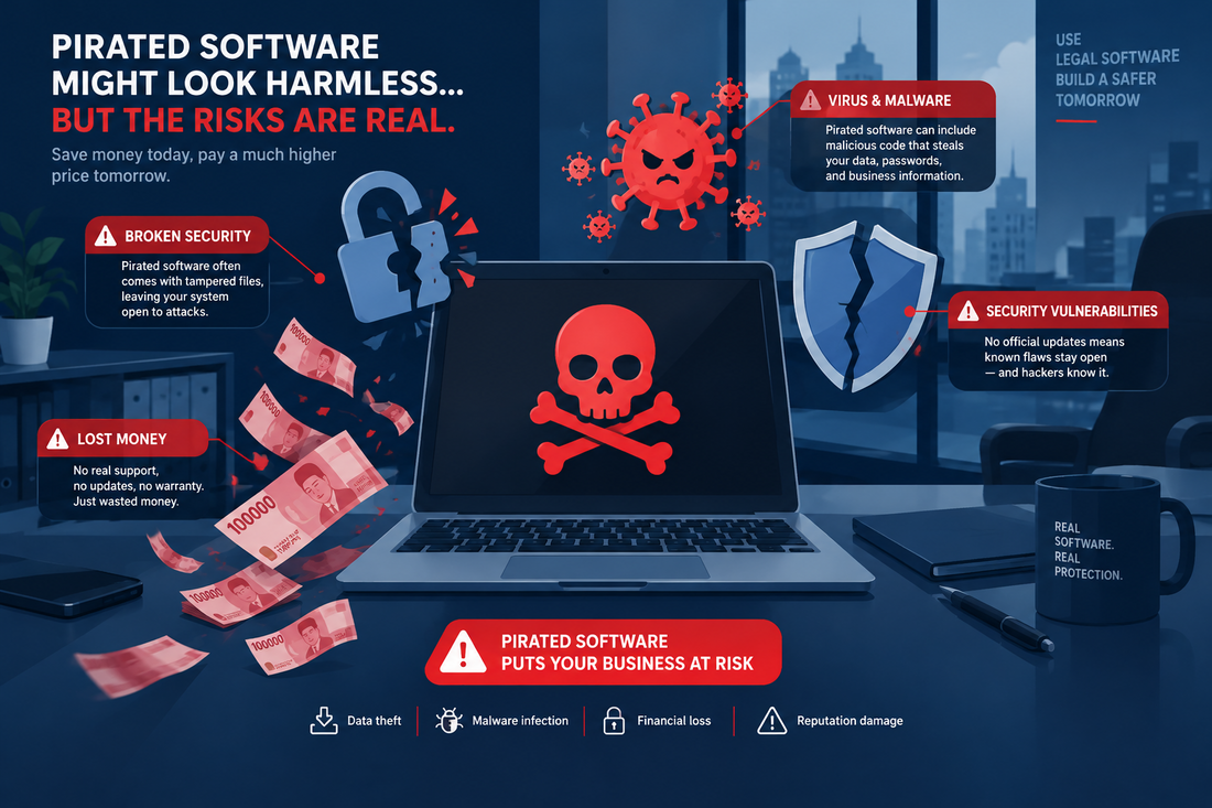 While it may seem economical at first, why can pirated software actually be a burden on companies?